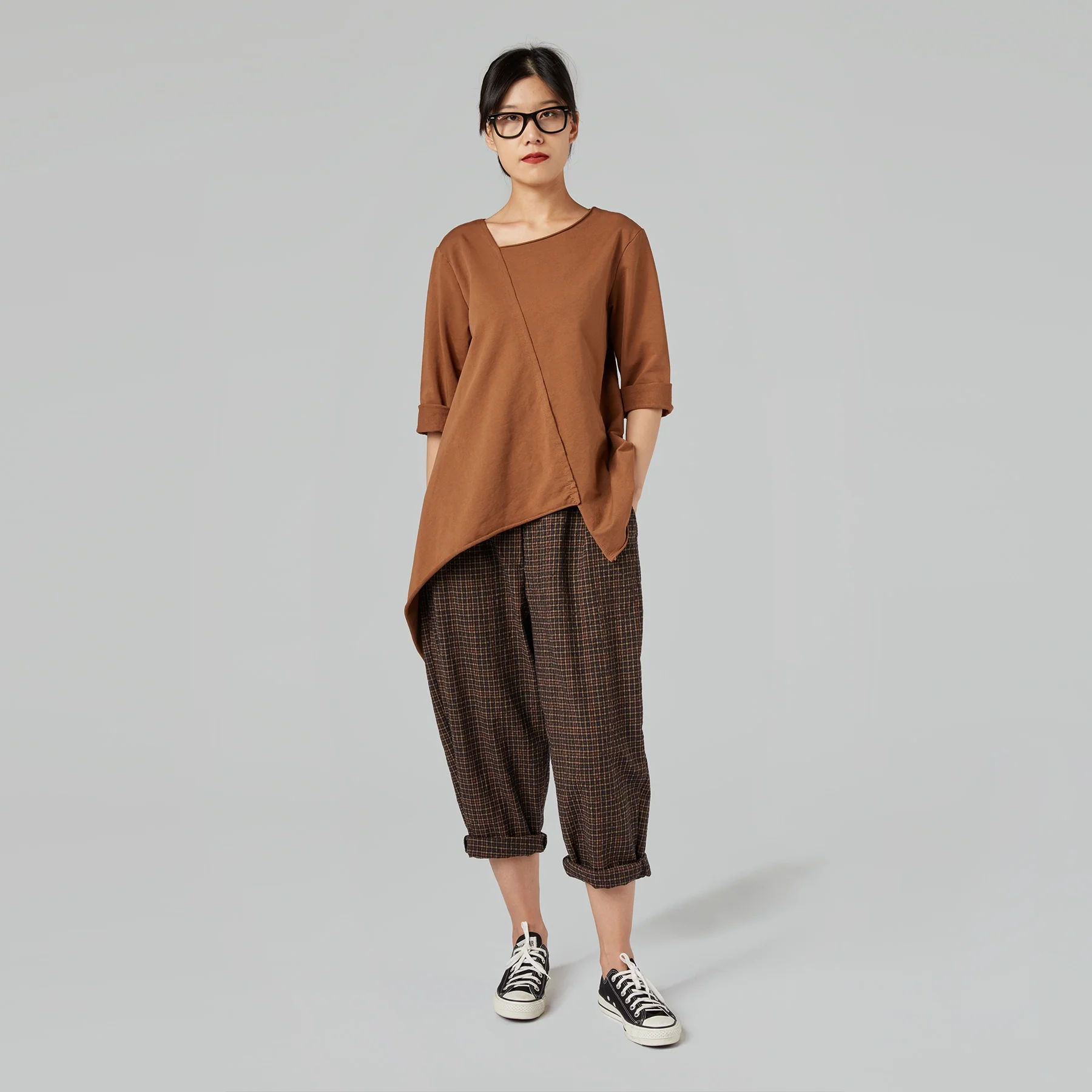 SWEATSHIRT WITH DIAGONAL CUT - Image 5