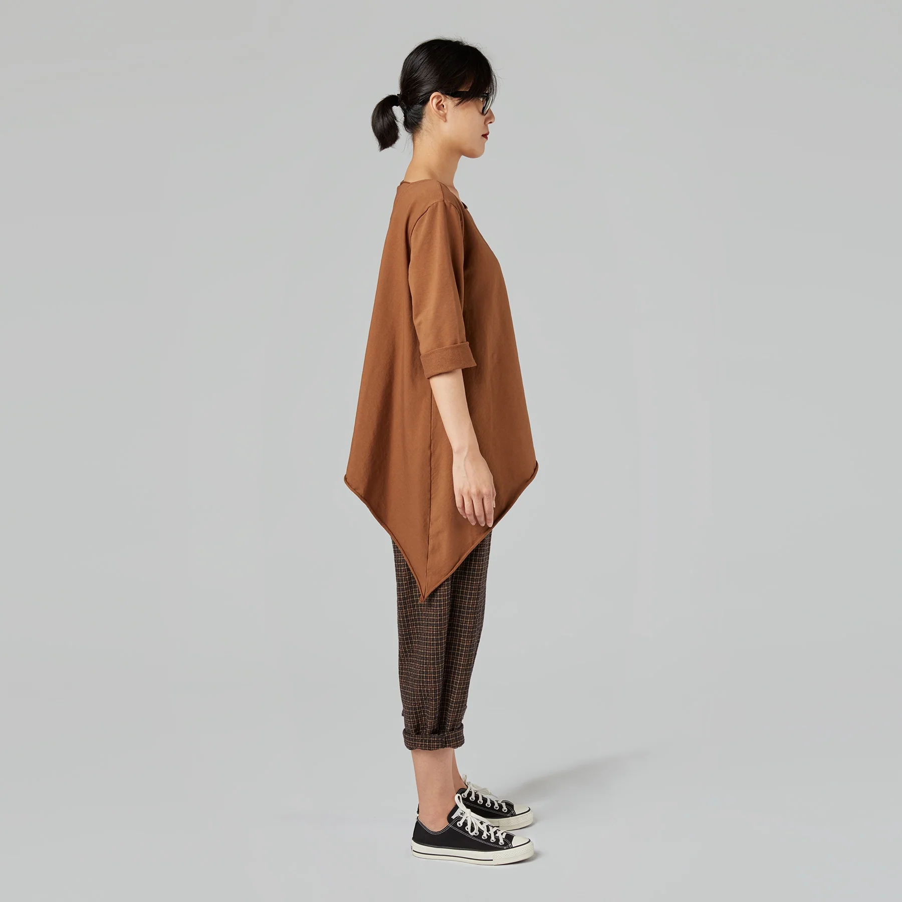 SWEATSHIRT WITH DIAGONAL CUT - Image 3