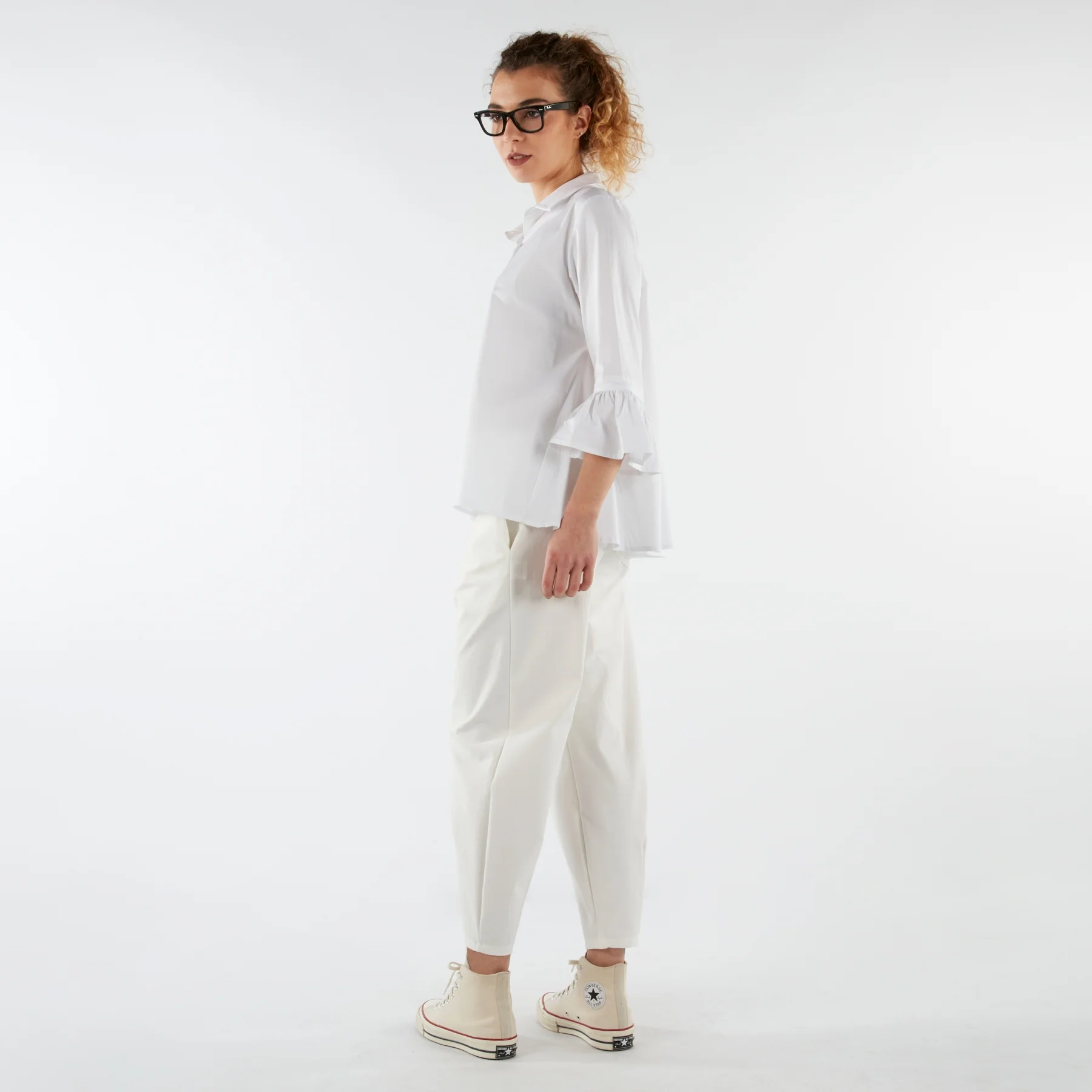 TROUSERS WITH ANKLE PLEATS RED - Image 4