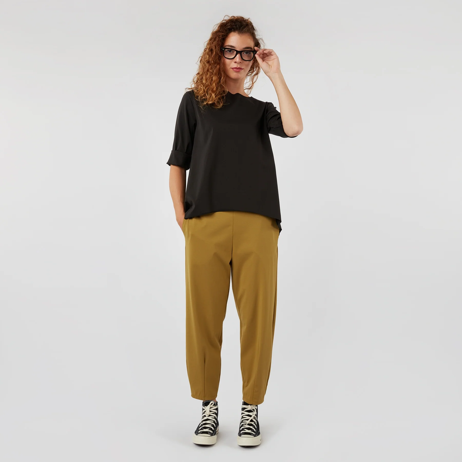 TROUSERS WITH ANKLE PLEATS RED - Image 8