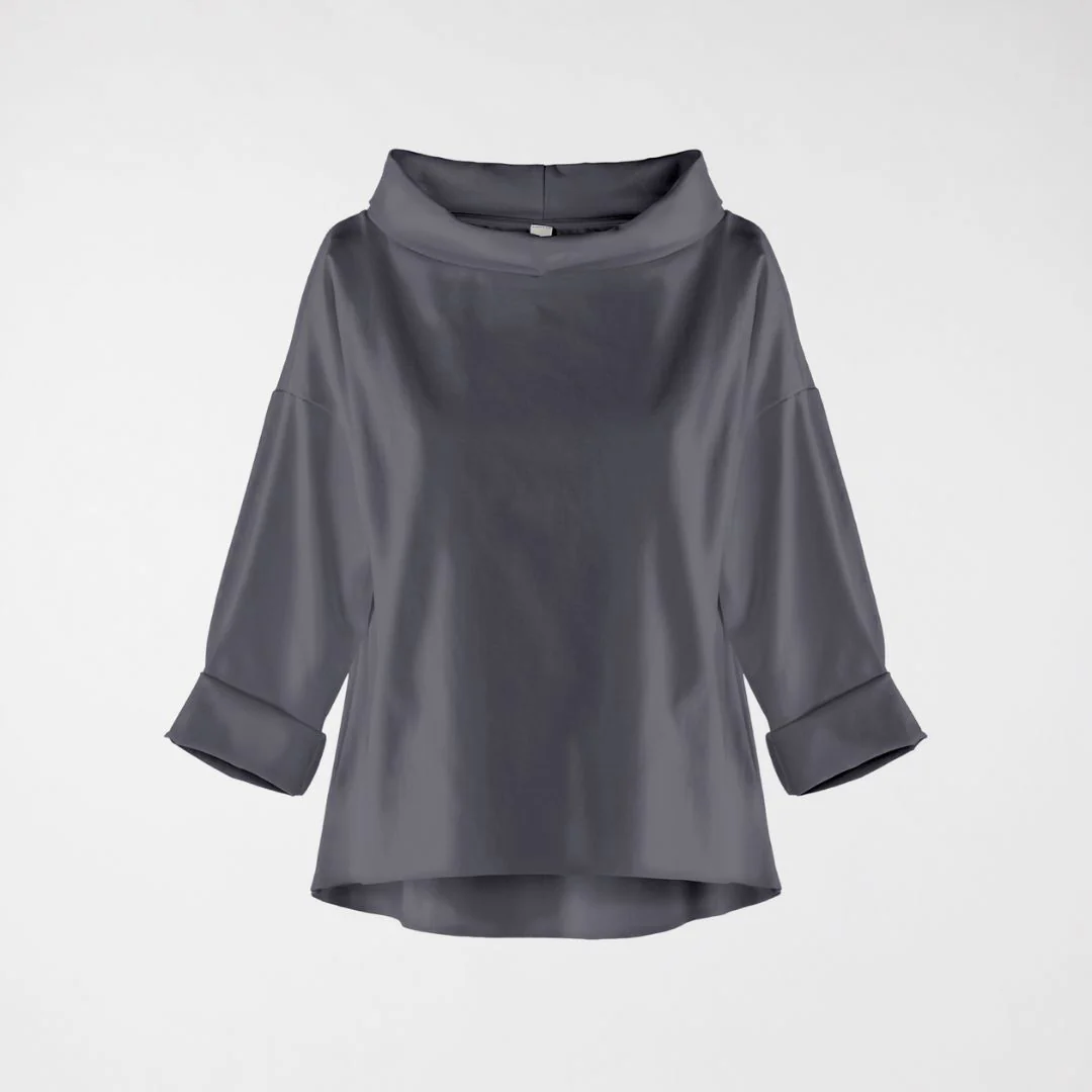 TURN-UP NECK SWEATER IN PUNTO MILANO FABRIC - Image 20
