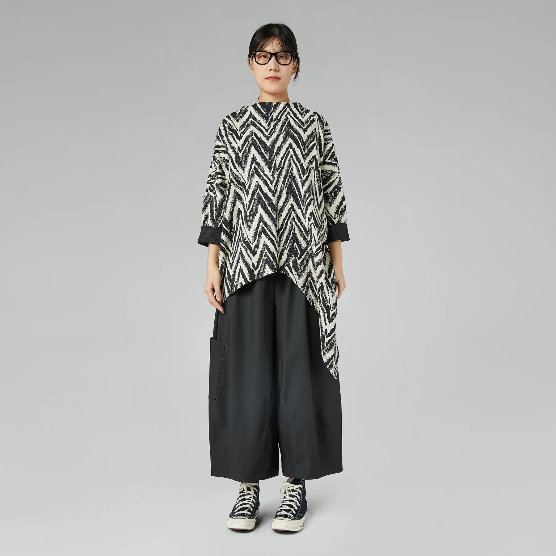 WIDE TROUSERS WITH POCKETS BLACK - Image 3